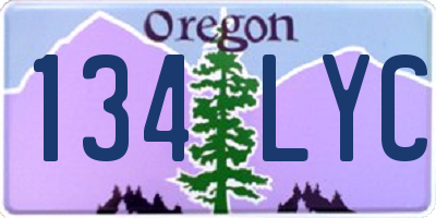 OR license plate 134LYC