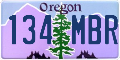 OR license plate 134MBR