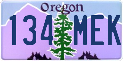 OR license plate 134MEK