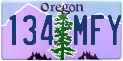 OR license plate 134MFY