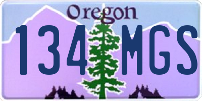 OR license plate 134MGS