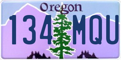 OR license plate 134MQU