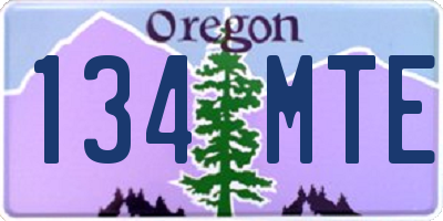 OR license plate 134MTE