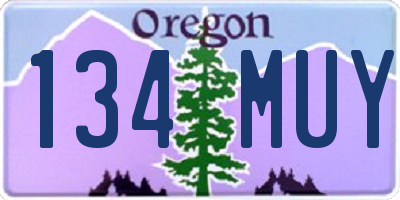 OR license plate 134MUY