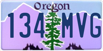 OR license plate 134MVG