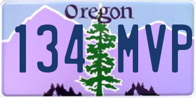 OR license plate 134MVP