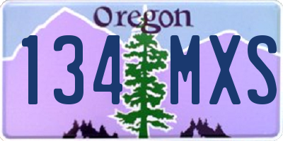 OR license plate 134MXS