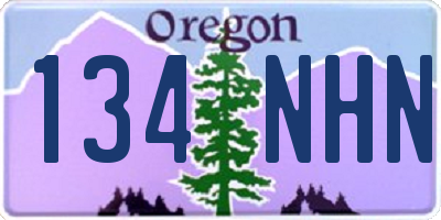 OR license plate 134NHN