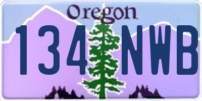 OR license plate 134NWB