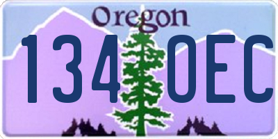 OR license plate 134OEC