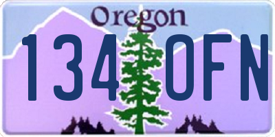 OR license plate 134OFN