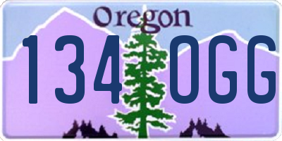 OR license plate 134OGG
