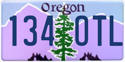 OR license plate 134OTL