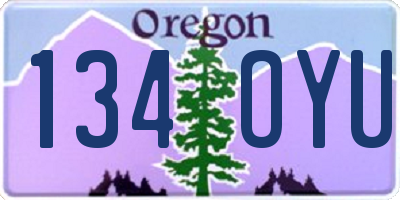 OR license plate 134OYU