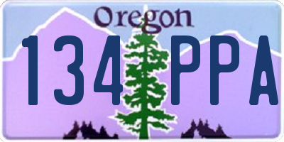 OR license plate 134PPA