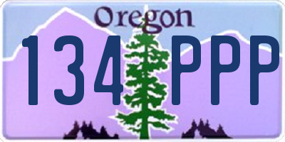 OR license plate 134PPP
