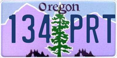 OR license plate 134PRT