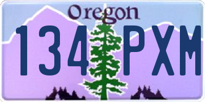 OR license plate 134PXM