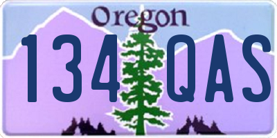 OR license plate 134QAS
