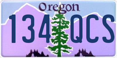 OR license plate 134QCS