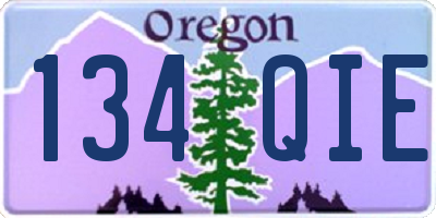 OR license plate 134QIE