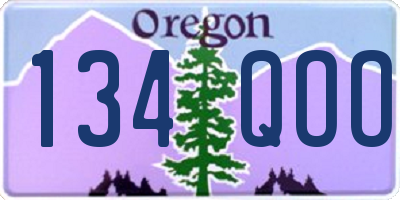 OR license plate 134QOO