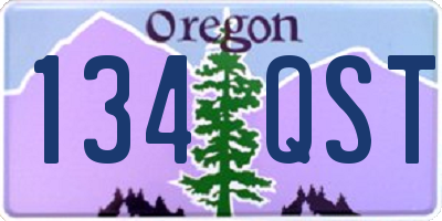 OR license plate 134QST