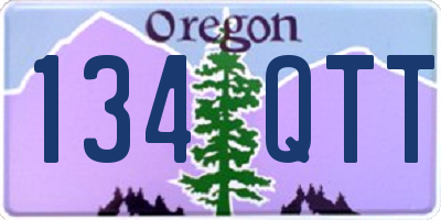 OR license plate 134QTT