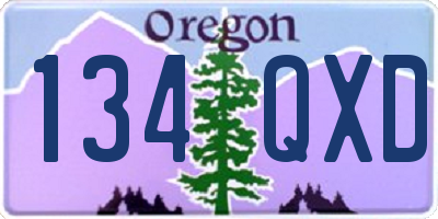 OR license plate 134QXD
