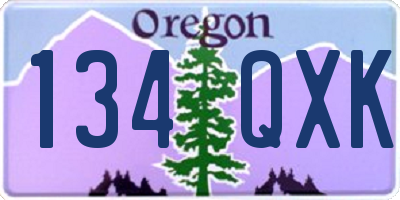 OR license plate 134QXK