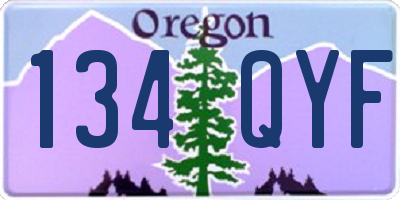 OR license plate 134QYF