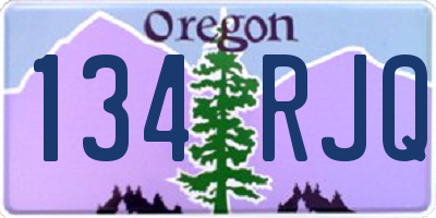 OR license plate 134RJQ