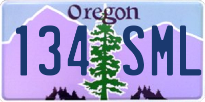 OR license plate 134SML