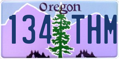 OR license plate 134THM