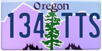 OR license plate 134TTS