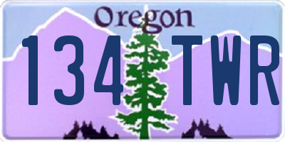 OR license plate 134TWR