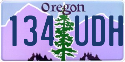 OR license plate 134UDH