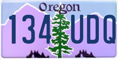 OR license plate 134UDQ