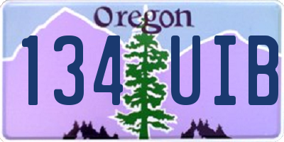 OR license plate 134UIB