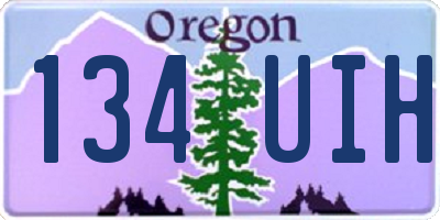 OR license plate 134UIH