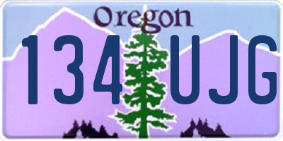 OR license plate 134UJG
