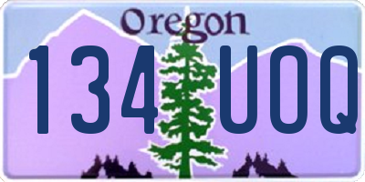 OR license plate 134UOQ