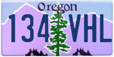 OR license plate 134VHL