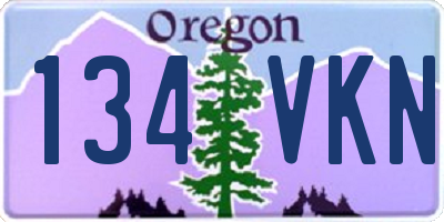 OR license plate 134VKN