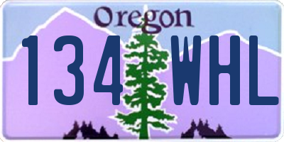 OR license plate 134WHL