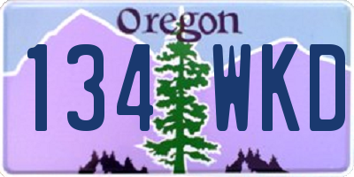 OR license plate 134WKD