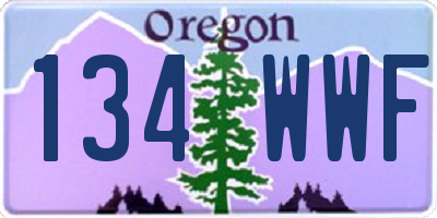 OR license plate 134WWF