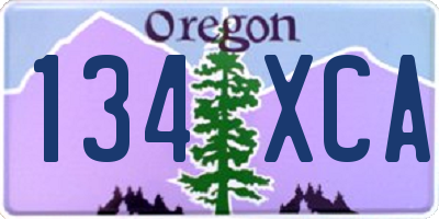 OR license plate 134XCA
