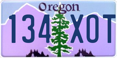 OR license plate 134XOT