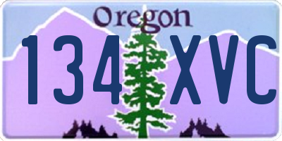 OR license plate 134XVC